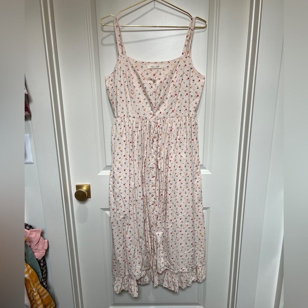 Christy Dawn Floral Button-Down Midi Dress